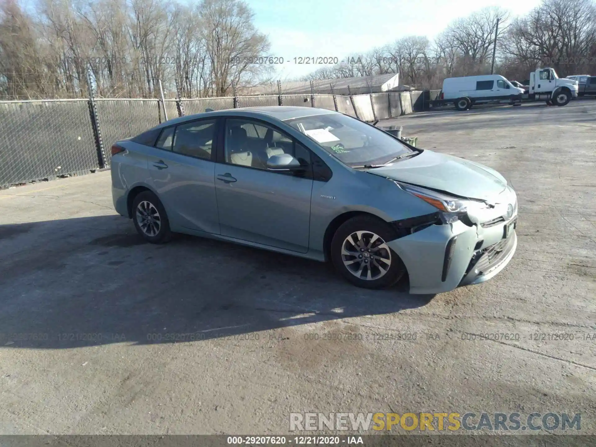 1 Photograph of a damaged car JTDKARSU7K3094352 TOYOTA PRIUS 2019