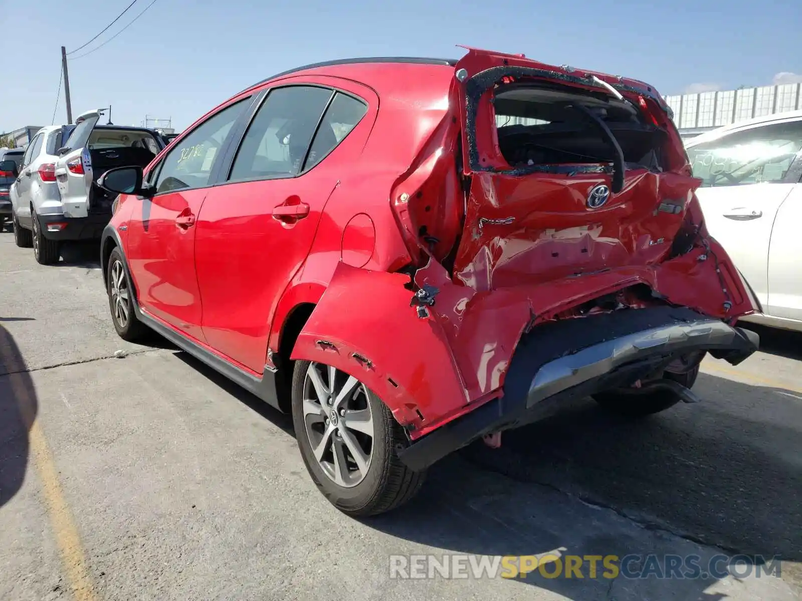 3 Photograph of a damaged car JTDKDTB30K1624707 TOYOTA PRIUS 2019