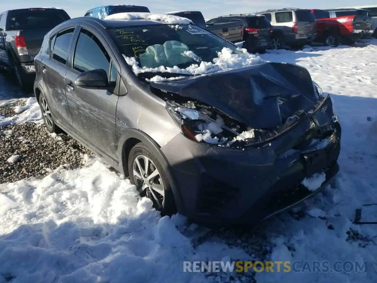 1 Photograph of a damaged car JTDKDTB30K1625758 TOYOTA PRIUS 2019