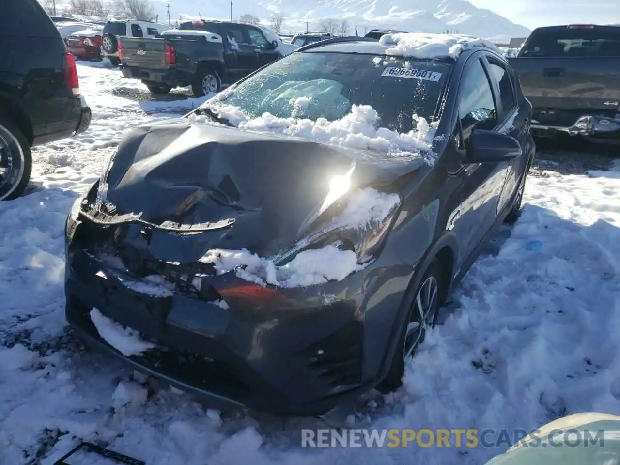 2 Photograph of a damaged car JTDKDTB30K1625758 TOYOTA PRIUS 2019