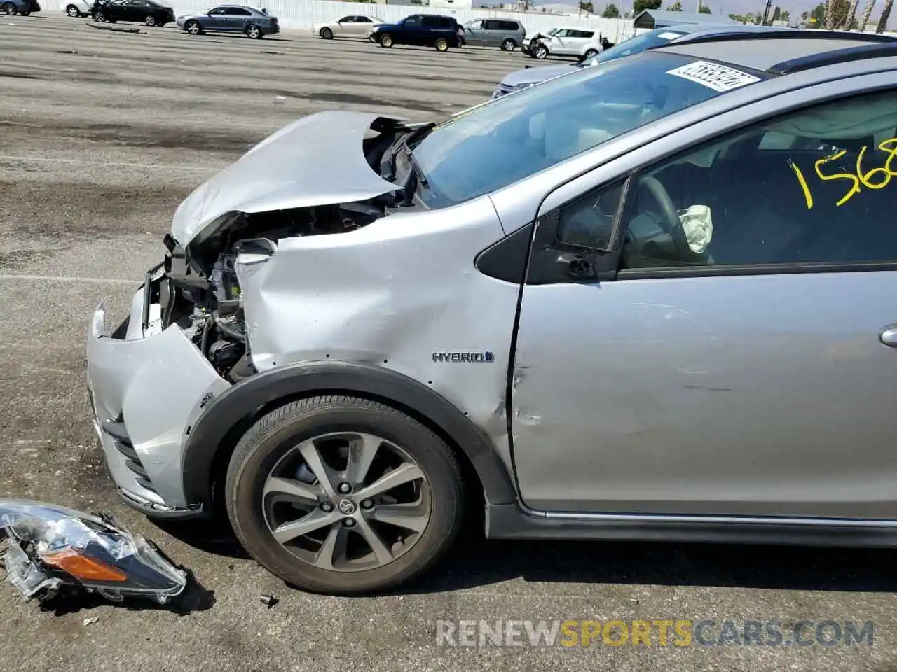 9 Photograph of a damaged car JTDKDTB31K1623436 TOYOTA PRIUS 2019