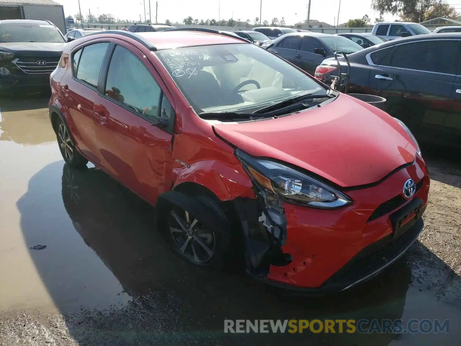 1 Photograph of a damaged car JTDKDTB32K1623235 TOYOTA PRIUS 2019