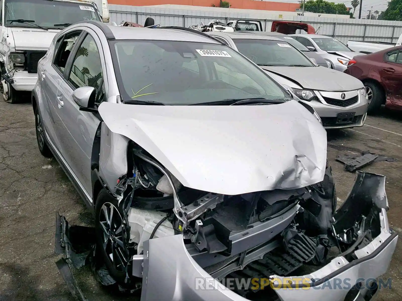 1 Photograph of a damaged car JTDKDTB33K1621574 TOYOTA PRIUS 2019