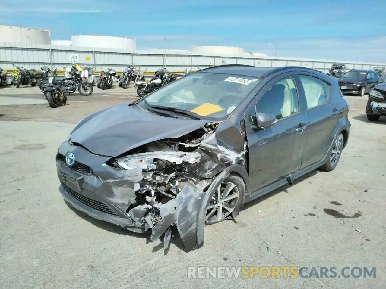 2 Photograph of a damaged car JTDKDTB33K1623843 TOYOTA PRIUS 2019