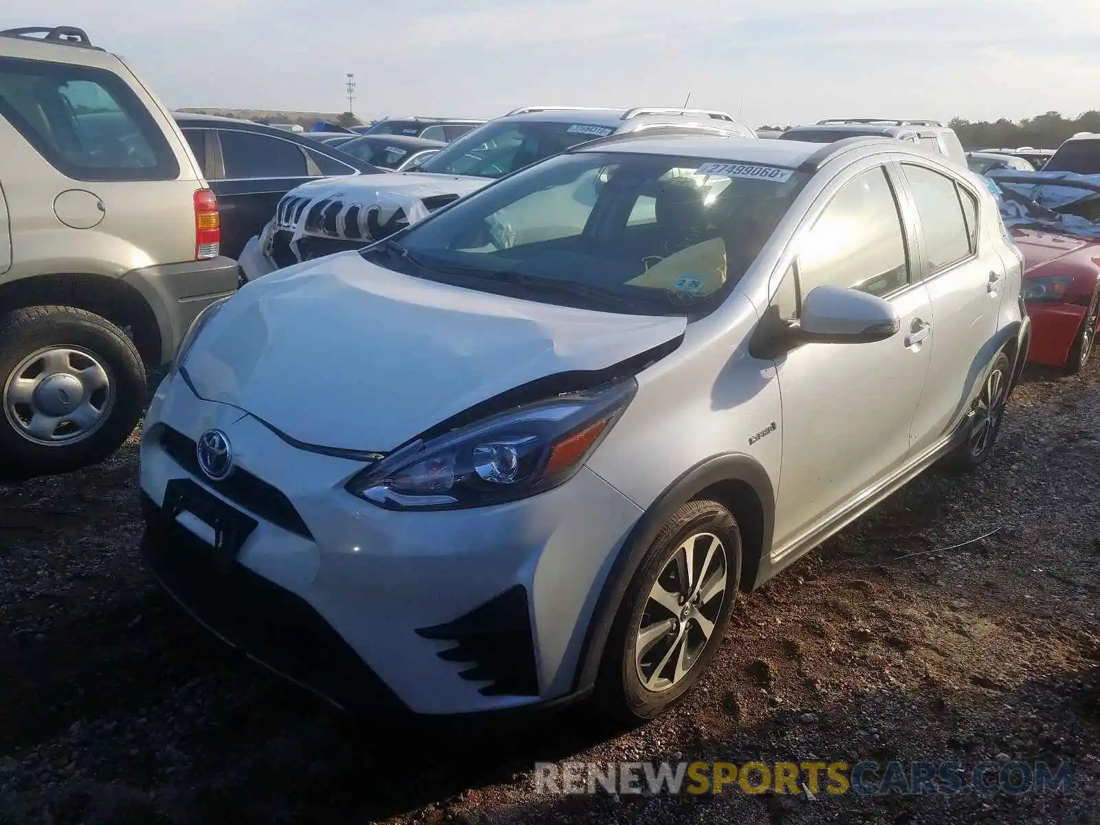 2 Photograph of a damaged car JTDKDTB33K1624300 TOYOTA PRIUS 2019