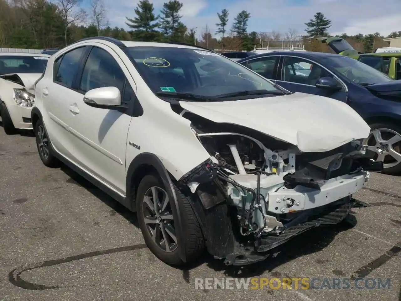 1 Photograph of a damaged car JTDKDTB34K1622541 TOYOTA PRIUS 2019