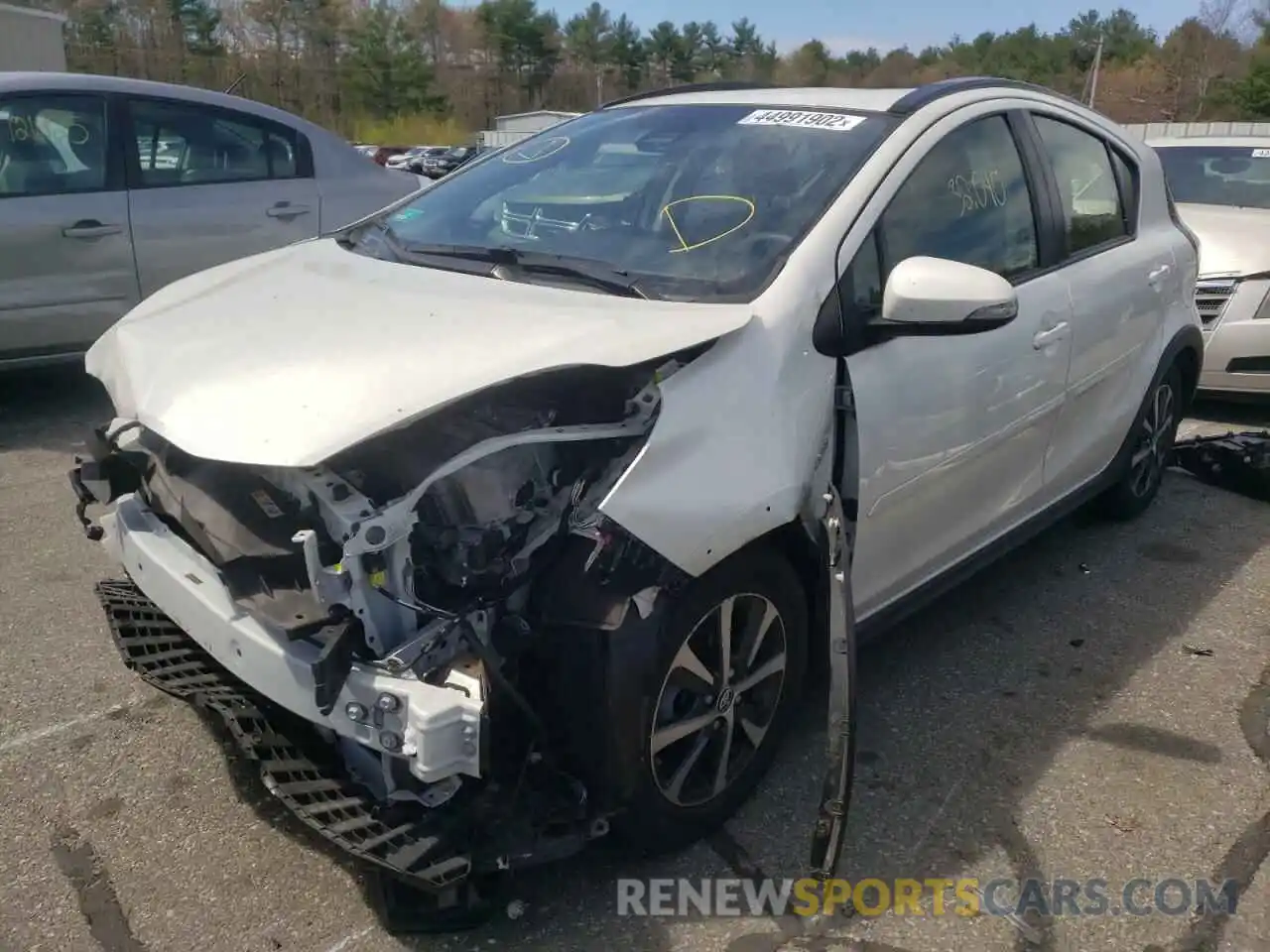 2 Photograph of a damaged car JTDKDTB34K1622541 TOYOTA PRIUS 2019