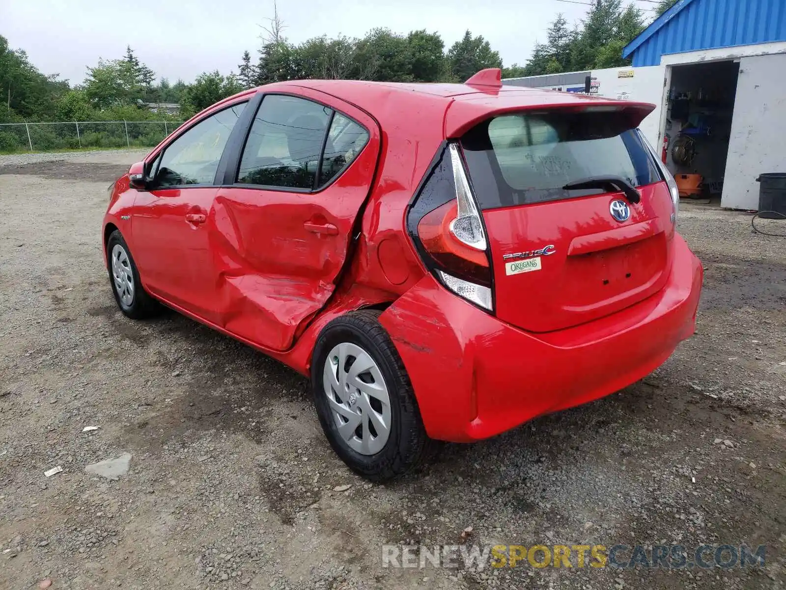 3 Фотография поврежденного автомобиля JTDKDTB34K1626654 TOYOTA PRIUS 2019