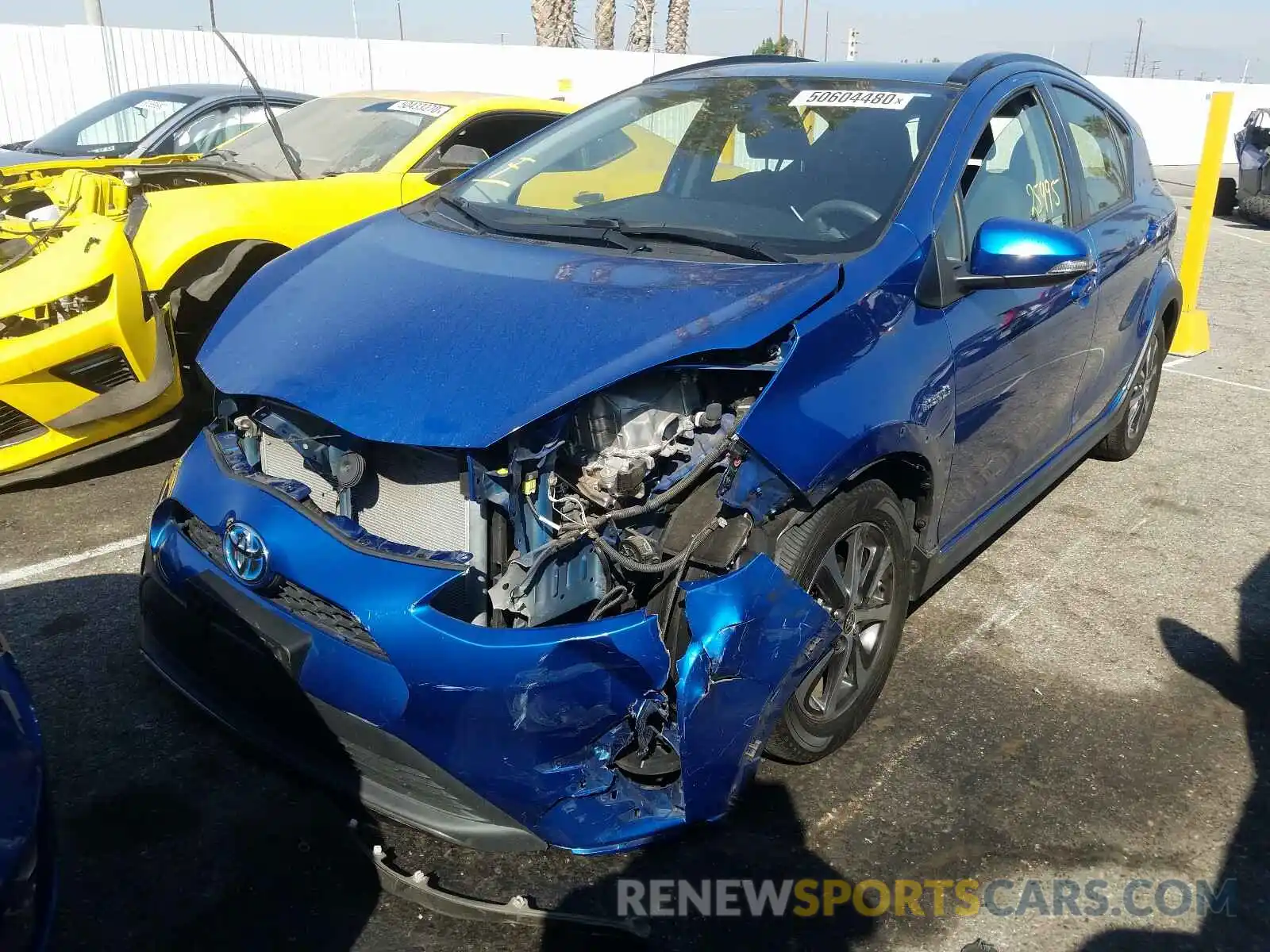 2 Photograph of a damaged car JTDKDTB35K1621656 TOYOTA PRIUS 2019
