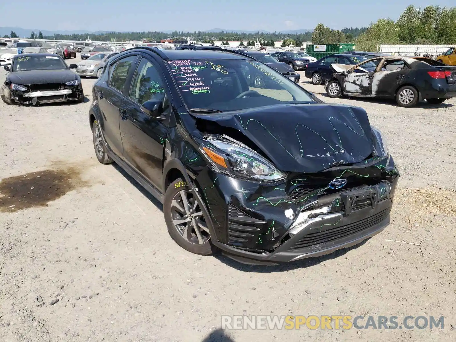 1 Photograph of a damaged car JTDKDTB35K1622404 TOYOTA PRIUS 2019