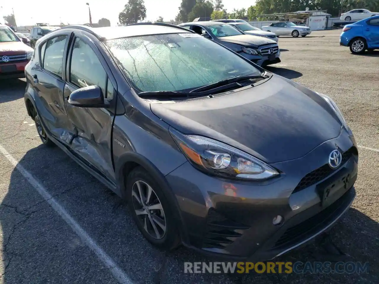 1 Photograph of a damaged car JTDKDTB35K1622743 TOYOTA PRIUS 2019