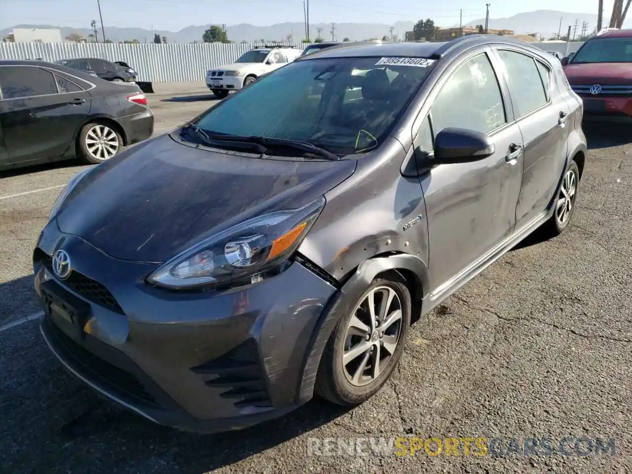 2 Photograph of a damaged car JTDKDTB35K1622743 TOYOTA PRIUS 2019