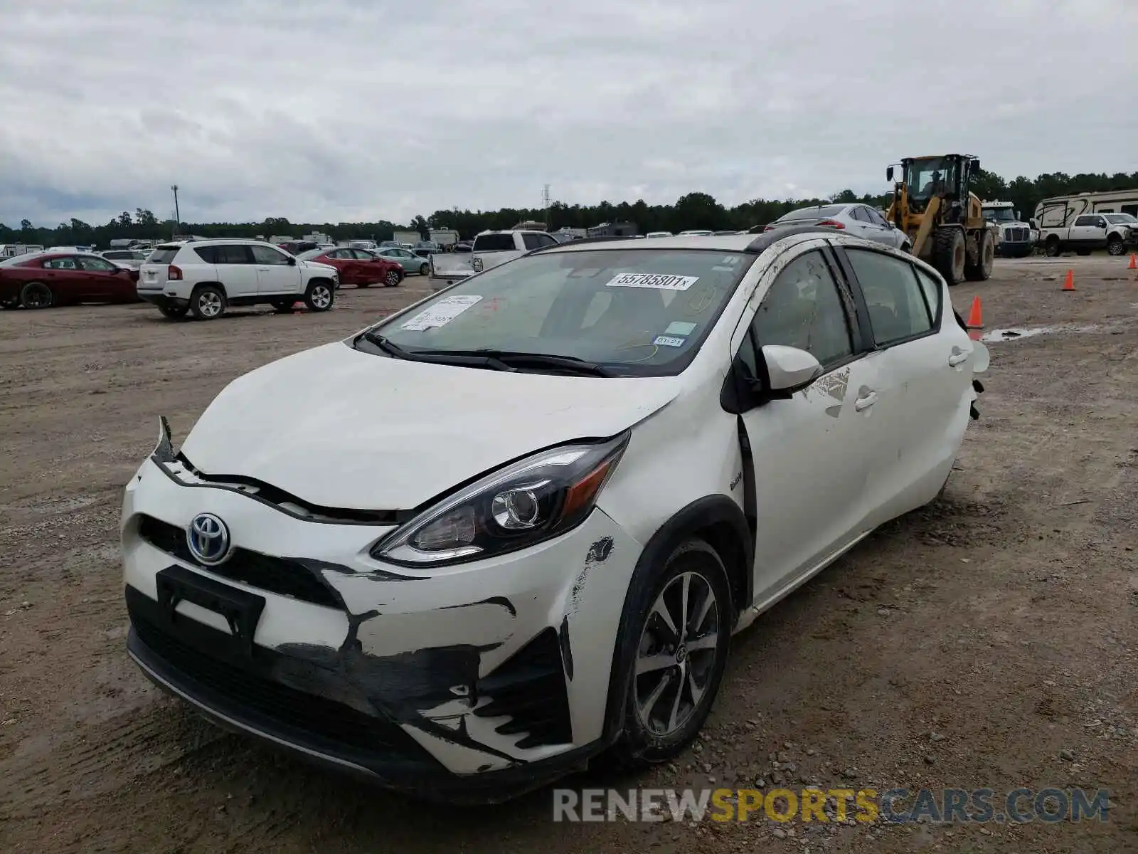 2 Photograph of a damaged car JTDKDTB35K1622760 TOYOTA PRIUS 2019