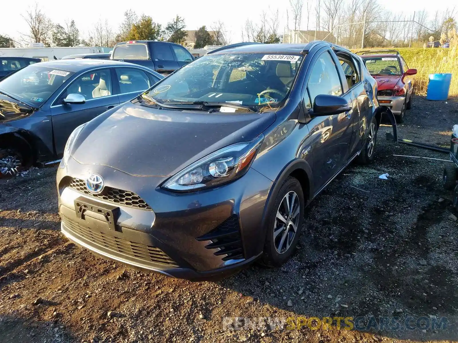 2 Photograph of a damaged car JTDKDTB36K1620368 TOYOTA PRIUS 2019