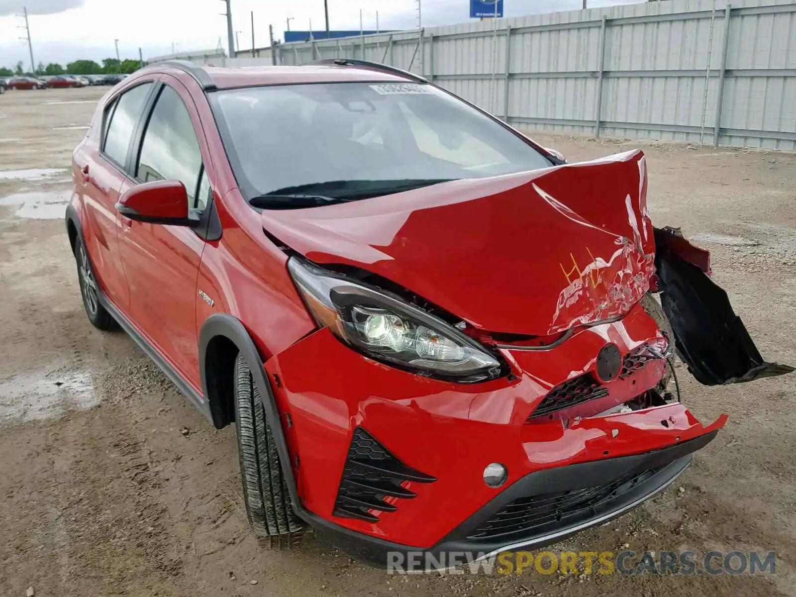 1 Photograph of a damaged car JTDKDTB36K1622458 TOYOTA PRIUS 2019