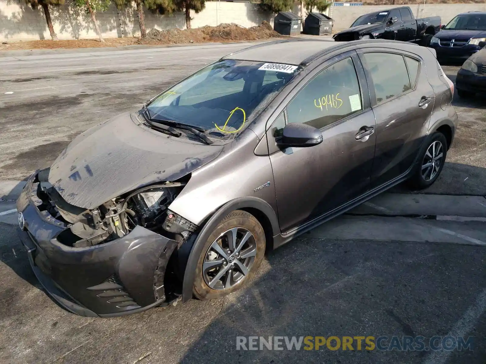 2 Photograph of a damaged car JTDKDTB36K1623755 TOYOTA PRIUS 2019