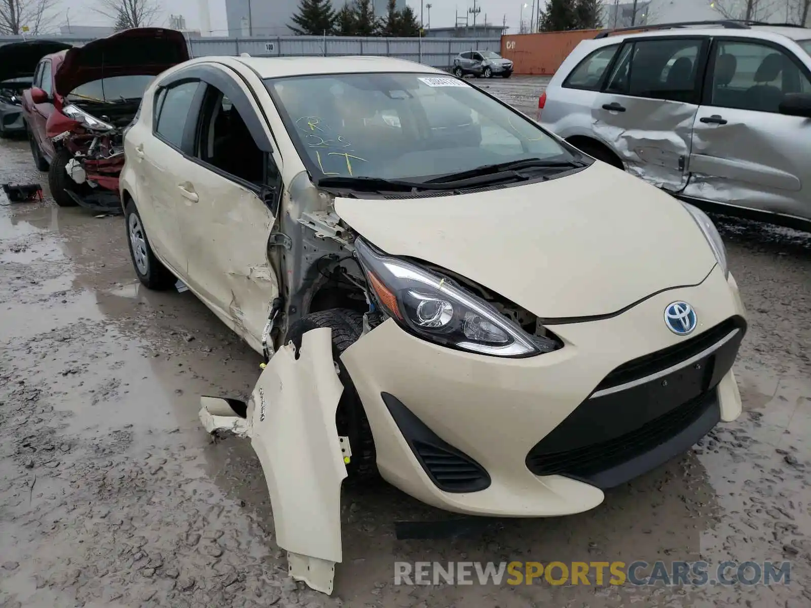 1 Photograph of a damaged car JTDKDTB36K1624971 TOYOTA PRIUS 2019