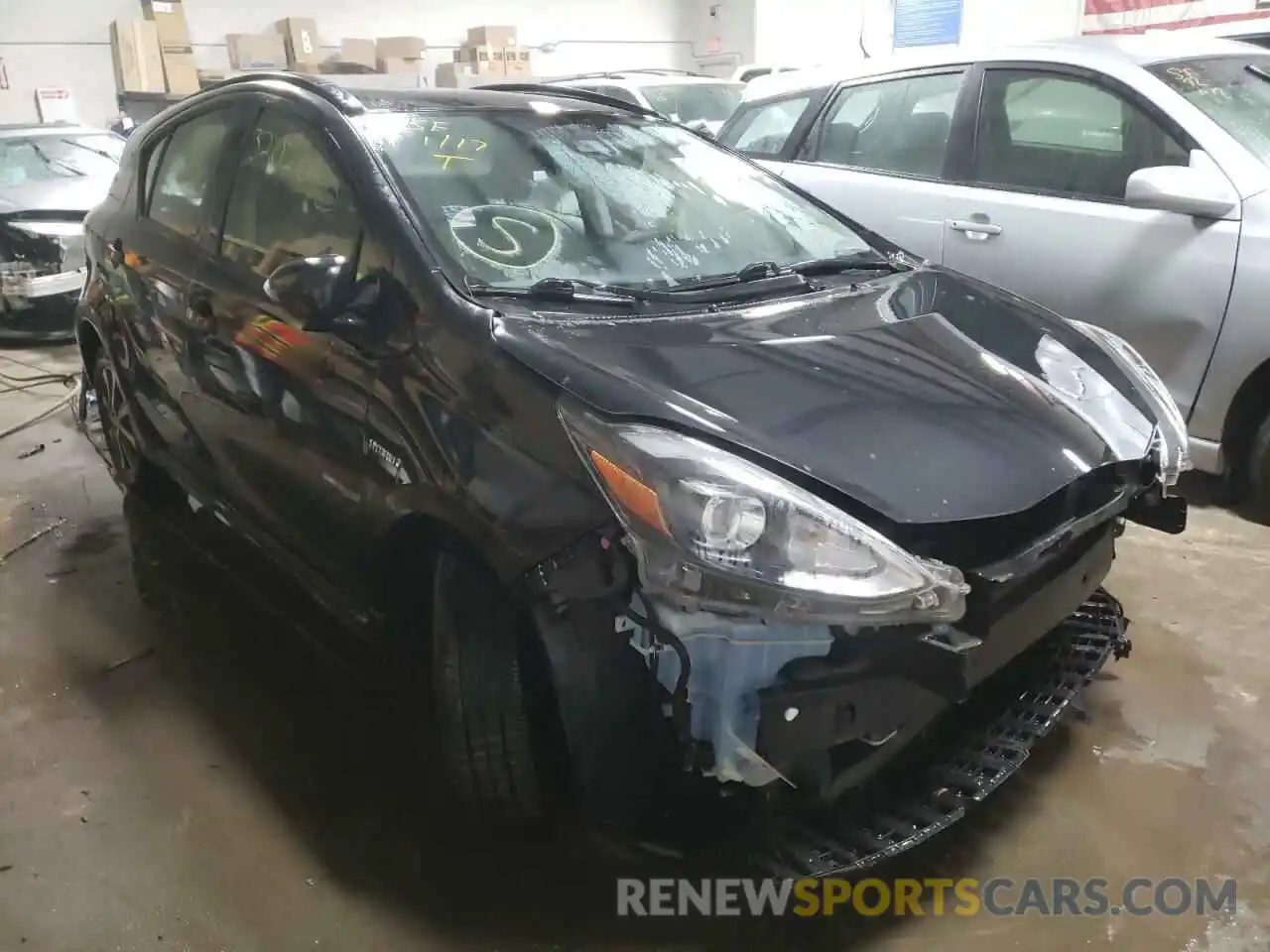 1 Photograph of a damaged car JTDKDTB37K1622047 TOYOTA PRIUS 2019