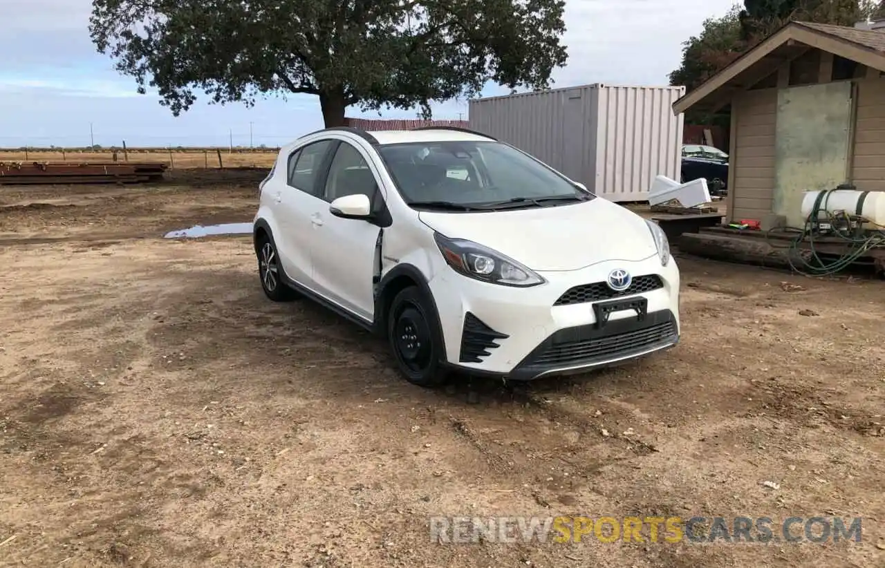 1 Photograph of a damaged car JTDKDTB38K1620436 TOYOTA PRIUS 2019