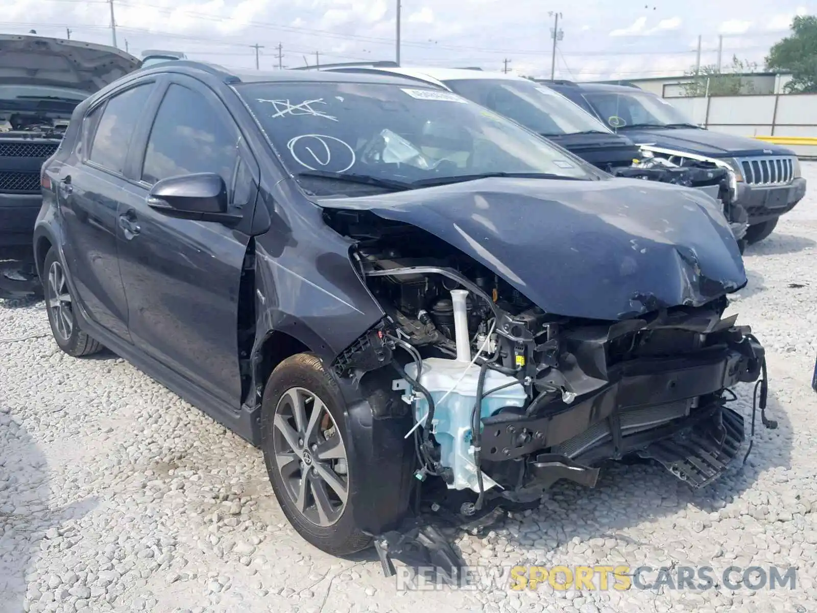 1 Photograph of a damaged car JTDKDTB3XK1622110 TOYOTA PRIUS 2019