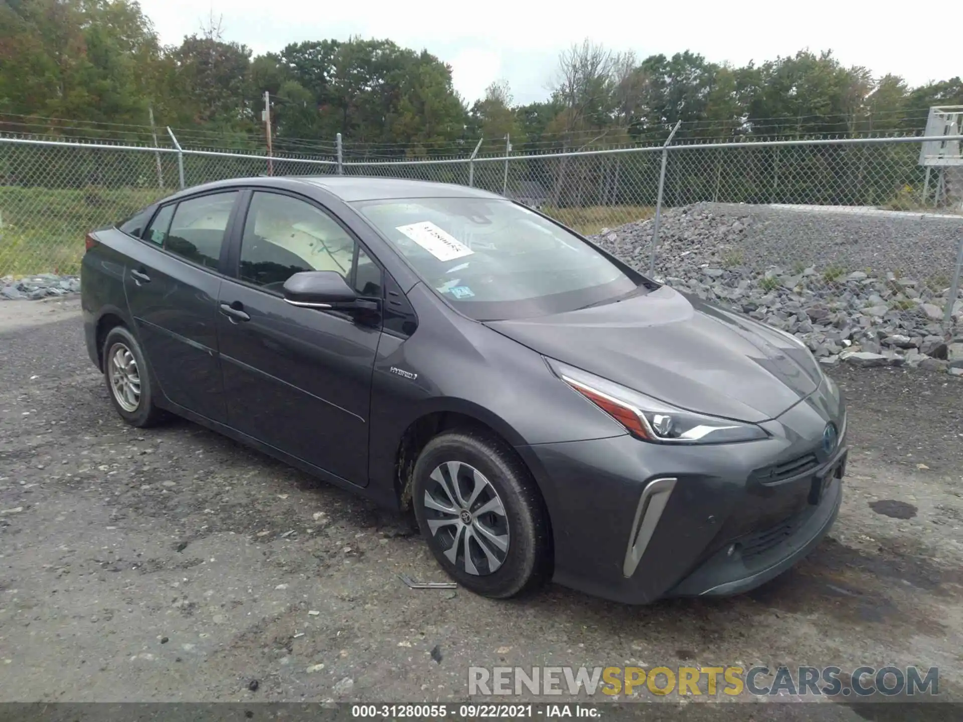 1 Photograph of a damaged car JTDL9RFU0K3003287 TOYOTA PRIUS 2019