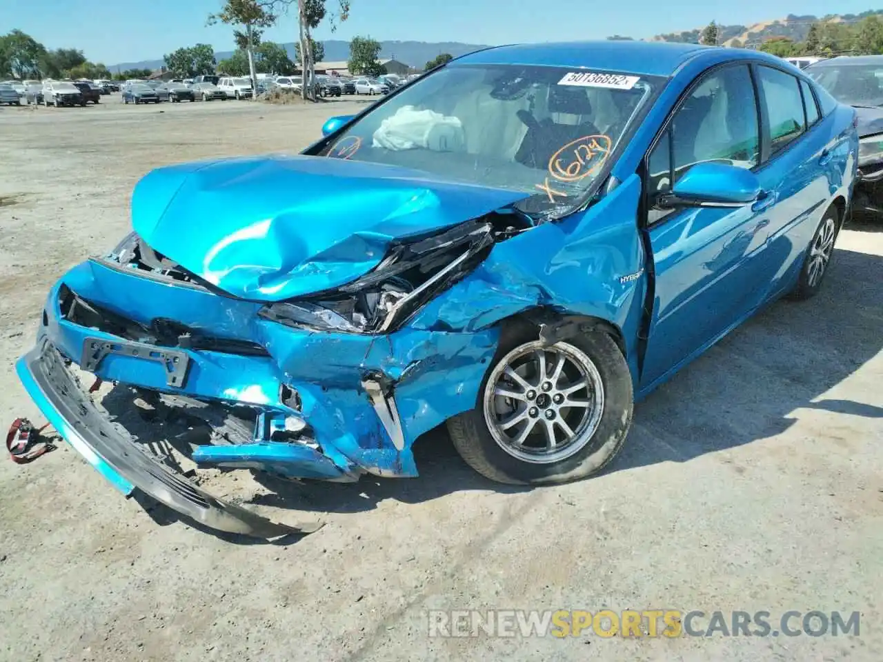 2 Photograph of a damaged car JTDL9RFU0K3003998 TOYOTA PRIUS 2019