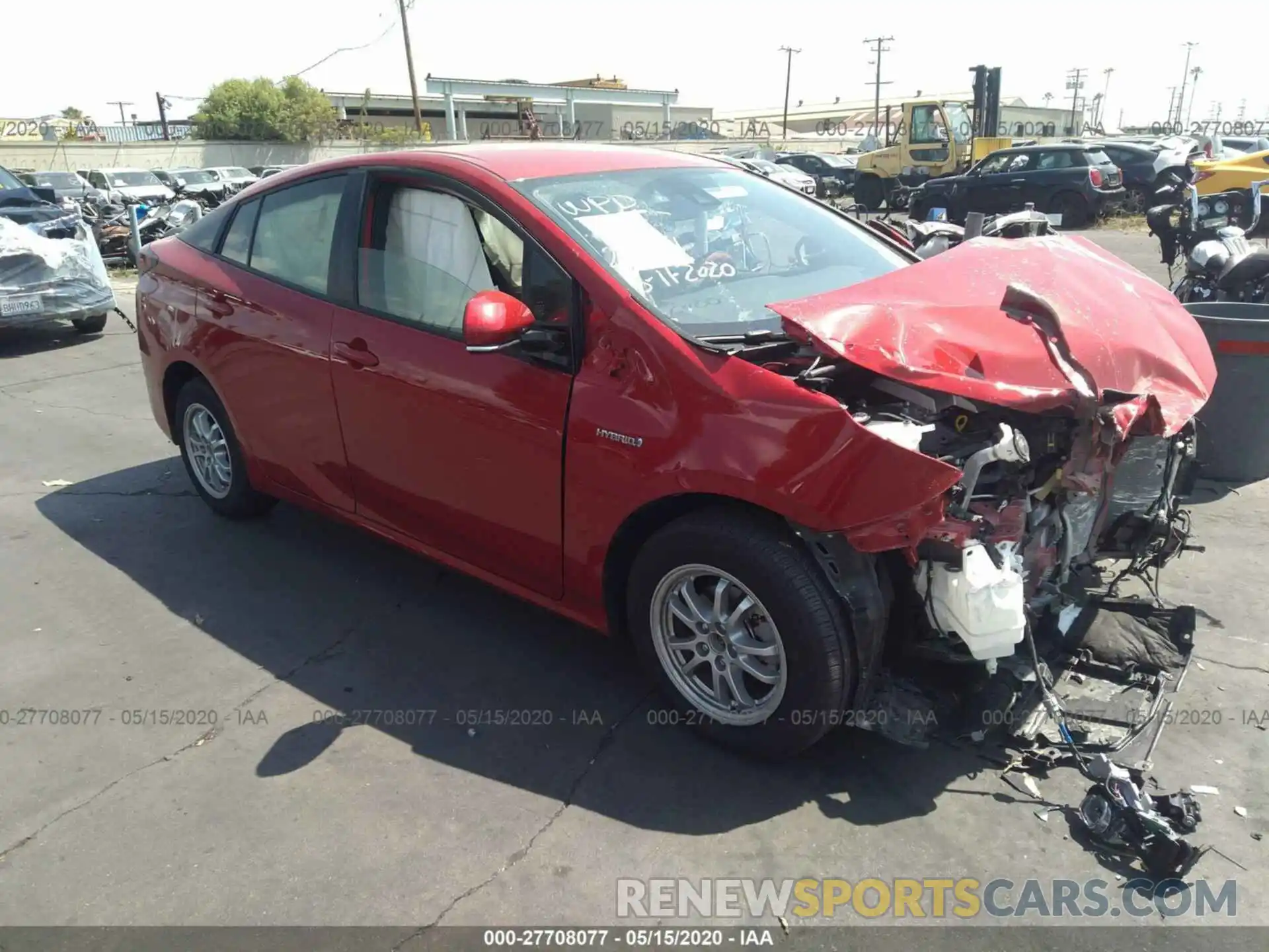 1 Photograph of a damaged car JTDL9RFU0K3007713 TOYOTA PRIUS 2019