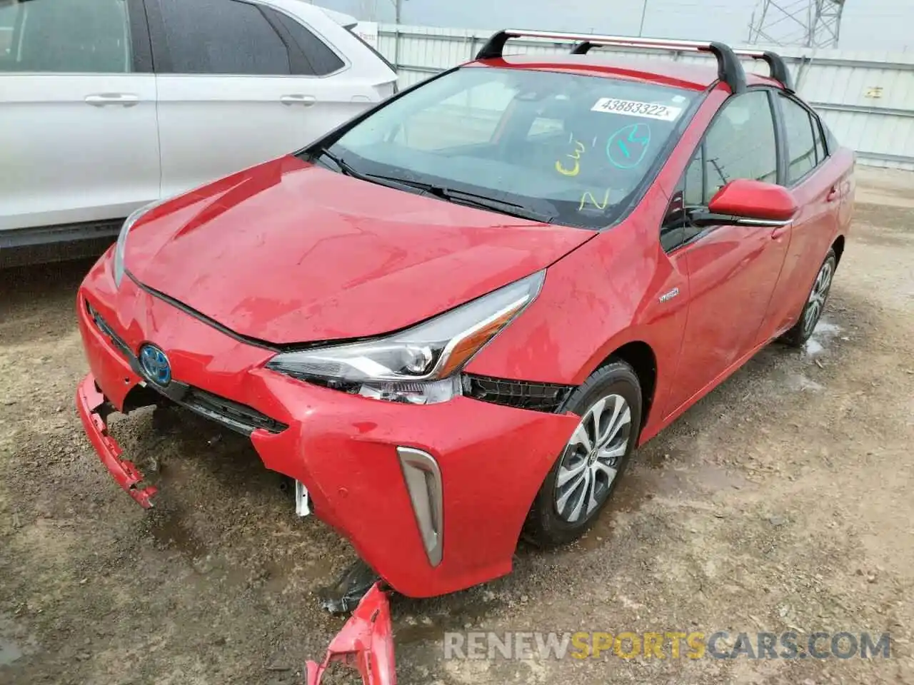 2 Photograph of a damaged car JTDL9RFU0K3010630 TOYOTA PRIUS 2019