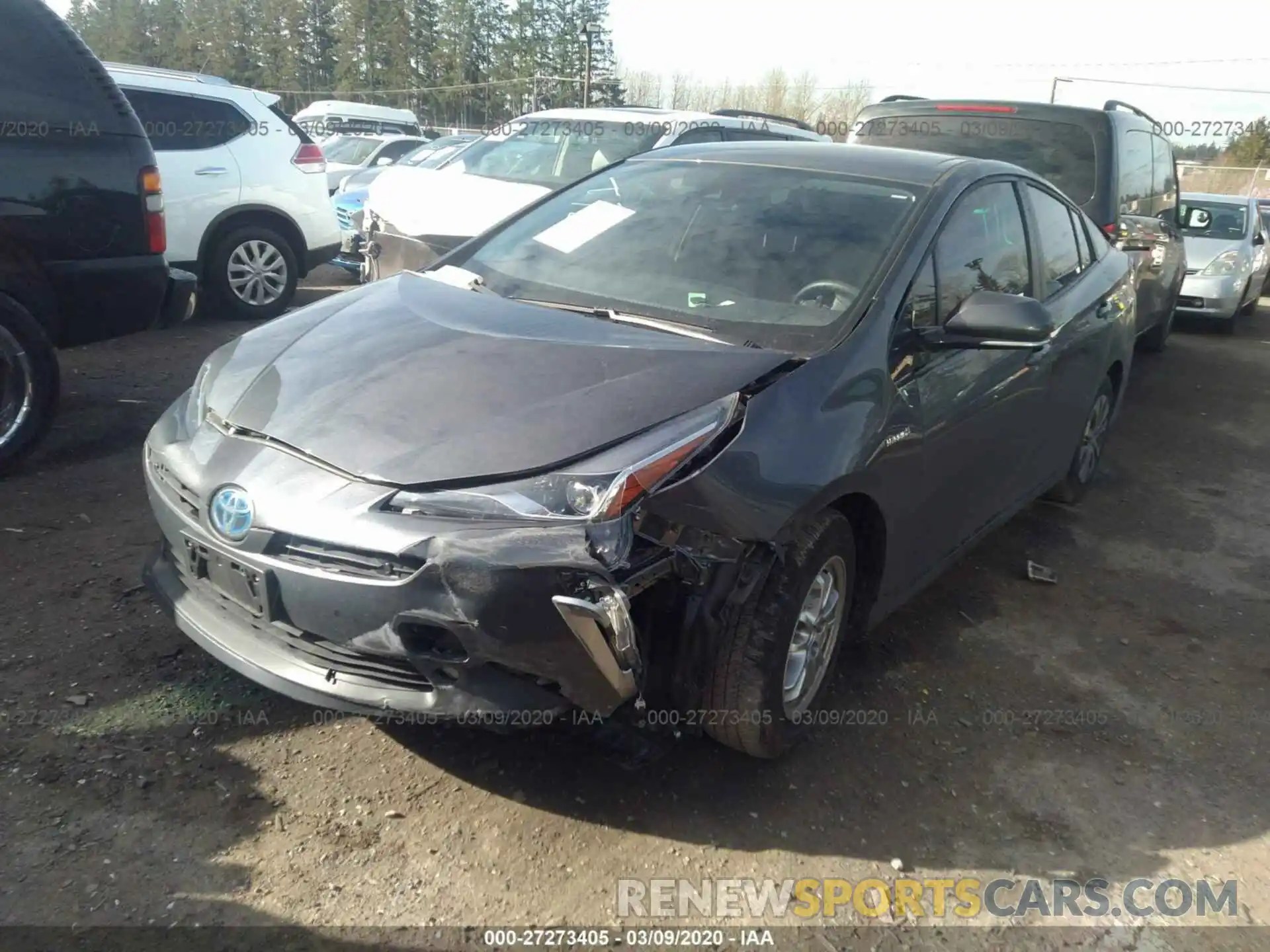 2 Фотография поврежденного автомобиля JTDL9RFU0K3011700 TOYOTA PRIUS 2019