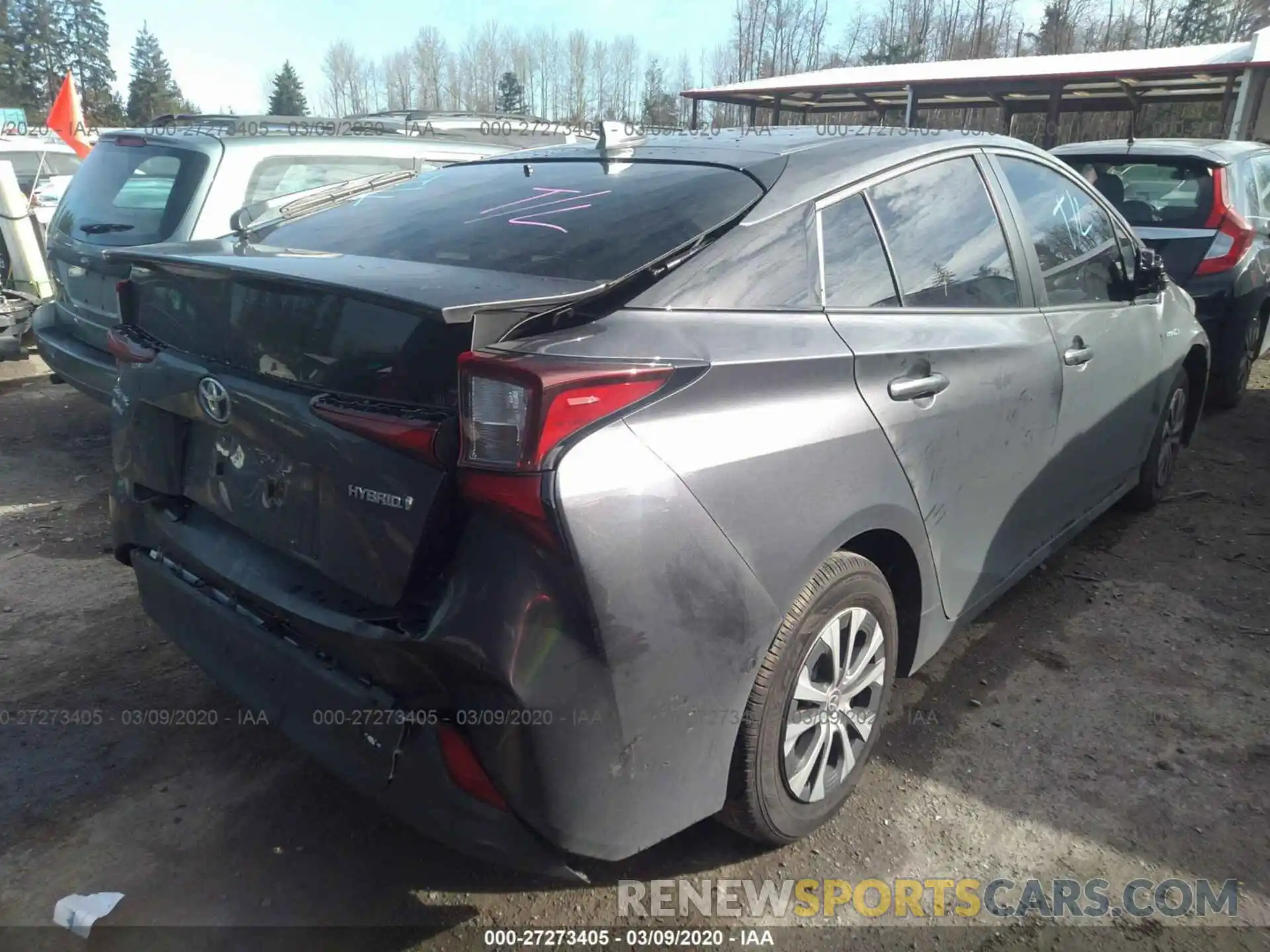 4 Фотография поврежденного автомобиля JTDL9RFU0K3011700 TOYOTA PRIUS 2019