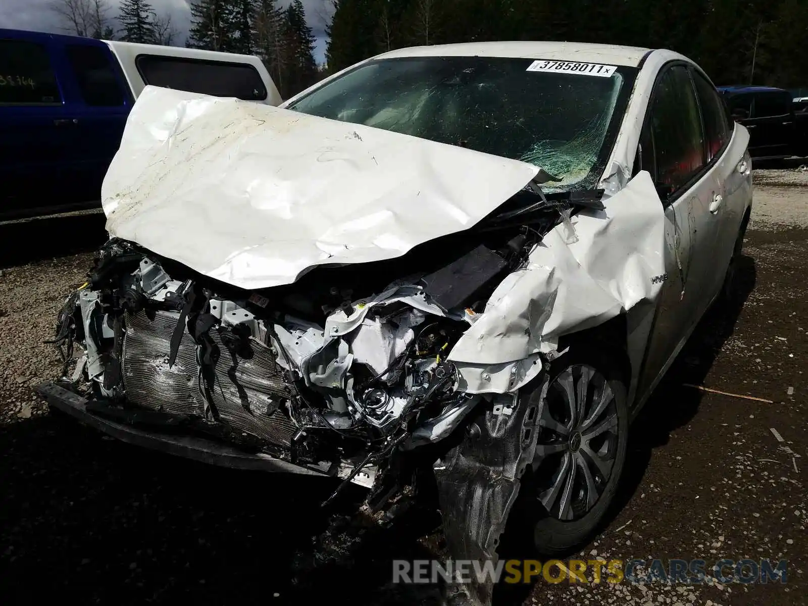 2 Photograph of a damaged car JTDL9RFU0K3012698 TOYOTA PRIUS 2019