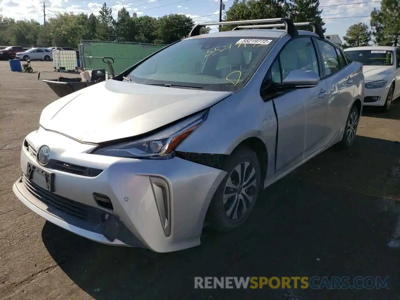 2 Photograph of a damaged car JTDL9RFU1K3002150 TOYOTA PRIUS 2019