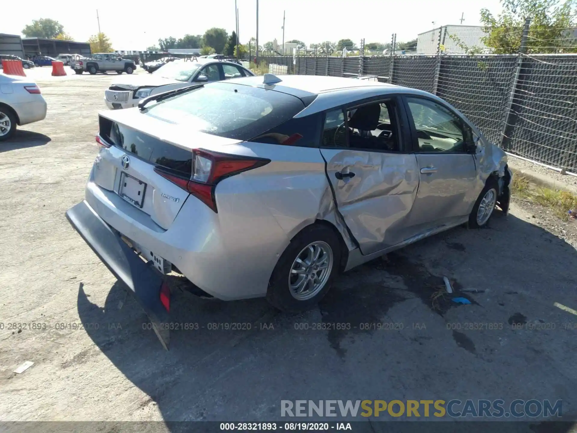 4 Фотография поврежденного автомобиля JTDL9RFU1K3002620 TOYOTA PRIUS 2019