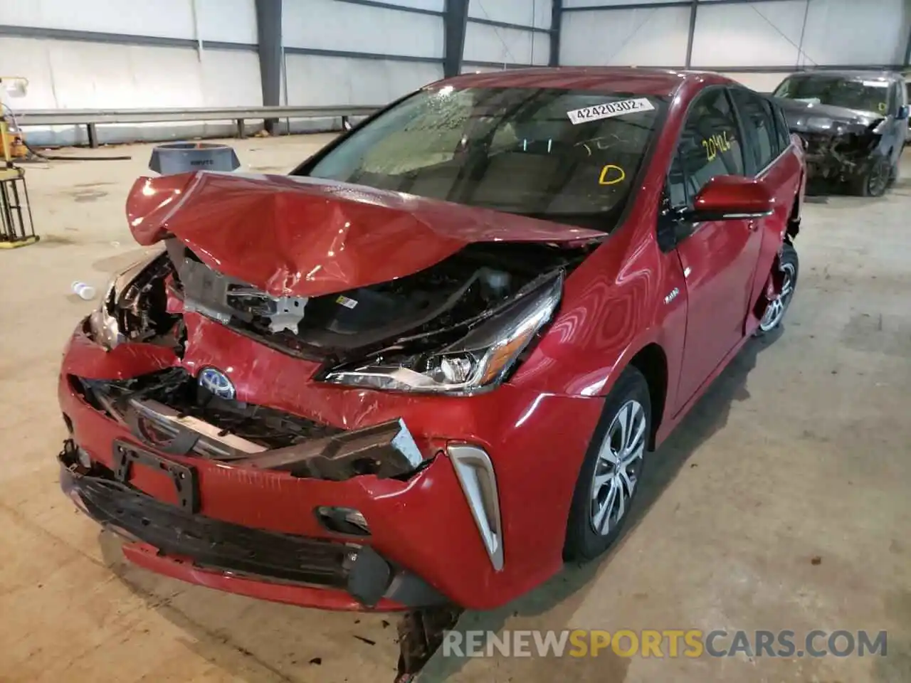 2 Photograph of a damaged car JTDL9RFU1K3003119 TOYOTA PRIUS 2019