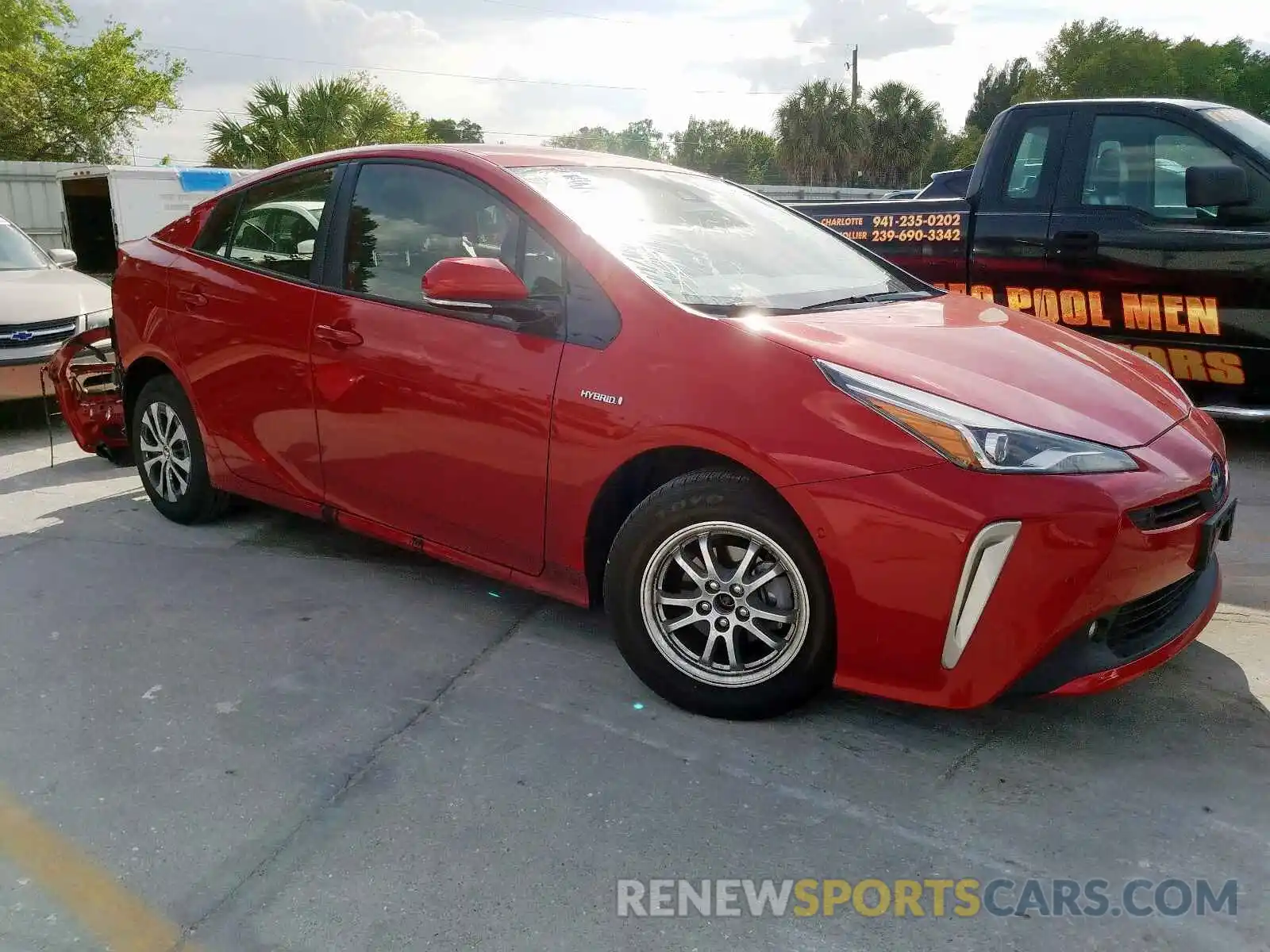 1 Photograph of a damaged car JTDL9RFU1K3003427 TOYOTA PRIUS 2019