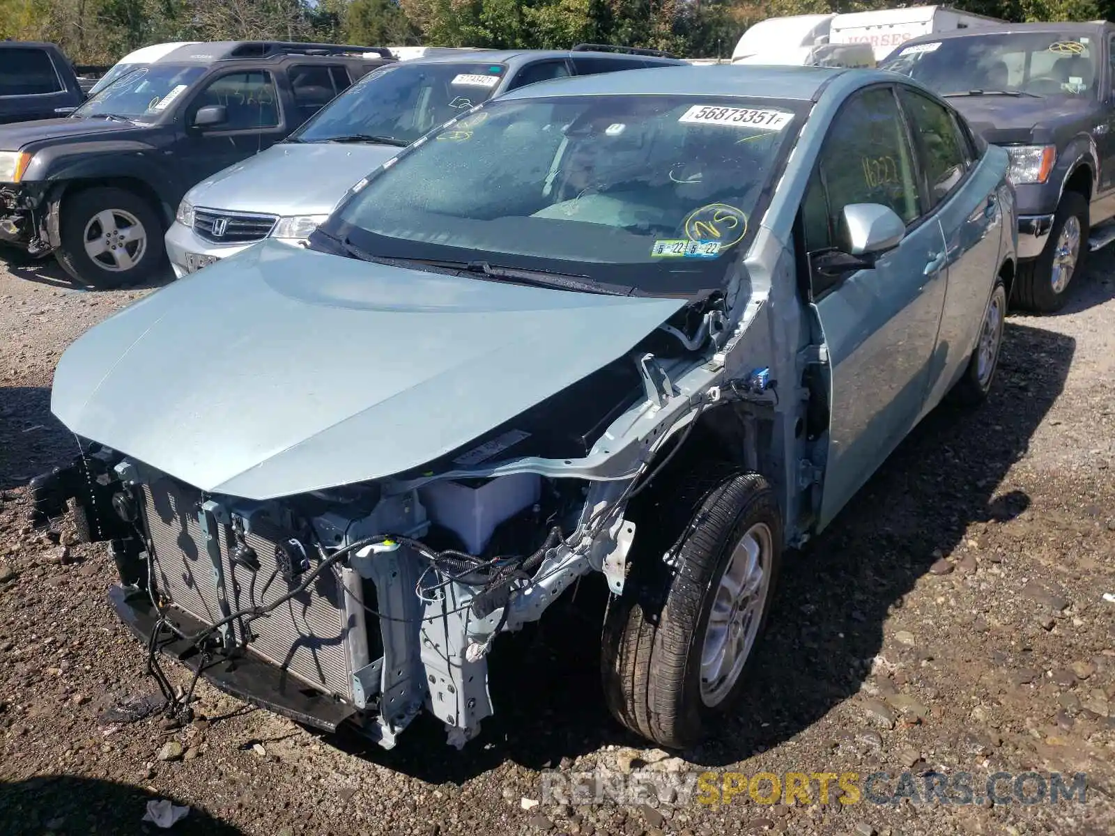 2 Photograph of a damaged car JTDL9RFU1K3003492 TOYOTA PRIUS 2019