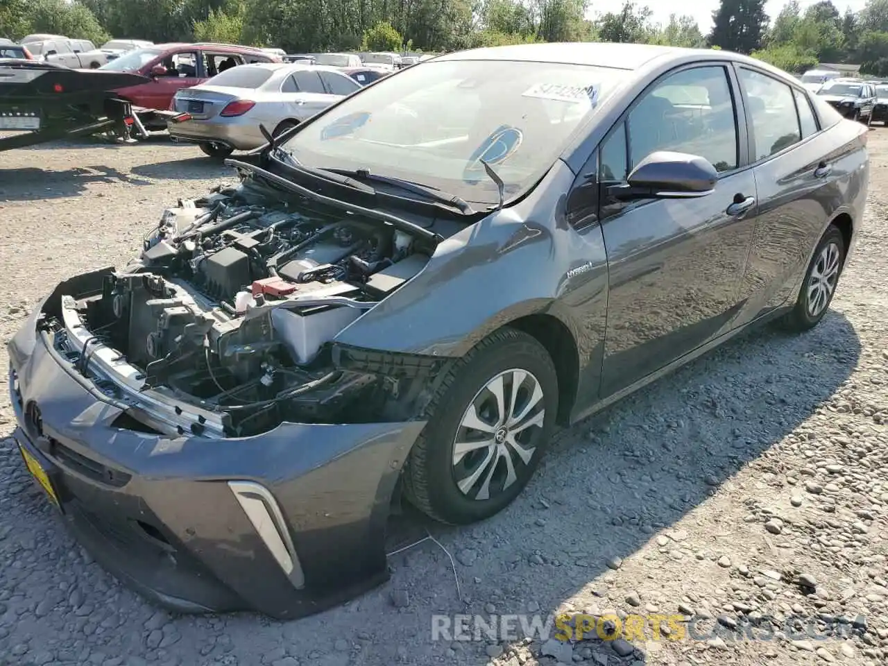 2 Фотография поврежденного автомобиля JTDL9RFU1K3003542 TOYOTA PRIUS 2019