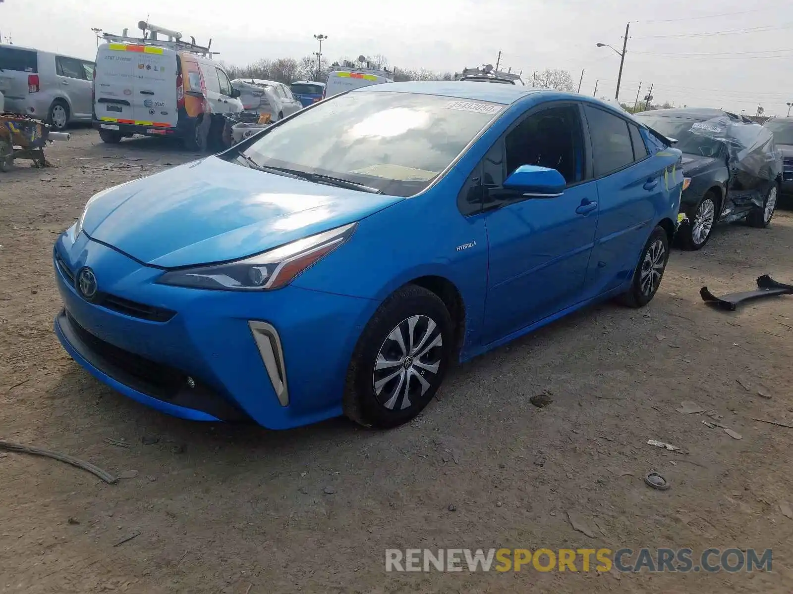 2 Photograph of a damaged car JTDL9RFU1K3005517 TOYOTA PRIUS 2019