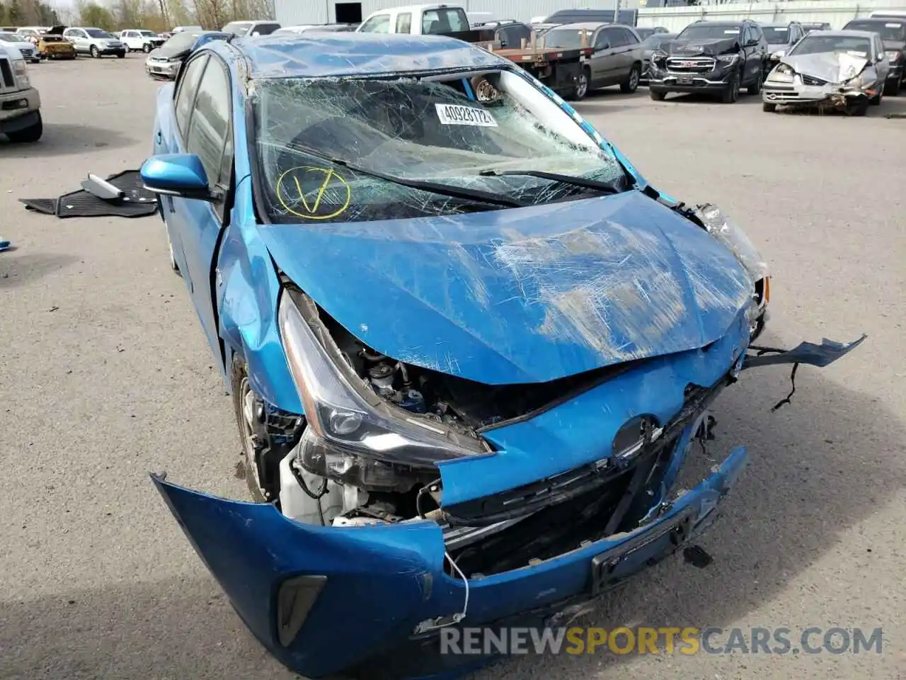 1 Photograph of a damaged car JTDL9RFU1K3006599 TOYOTA PRIUS 2019