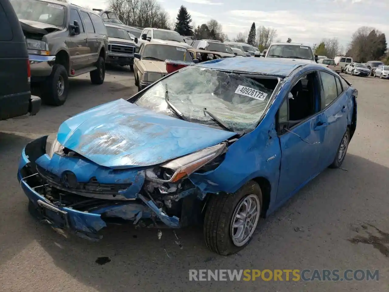 2 Photograph of a damaged car JTDL9RFU1K3006599 TOYOTA PRIUS 2019