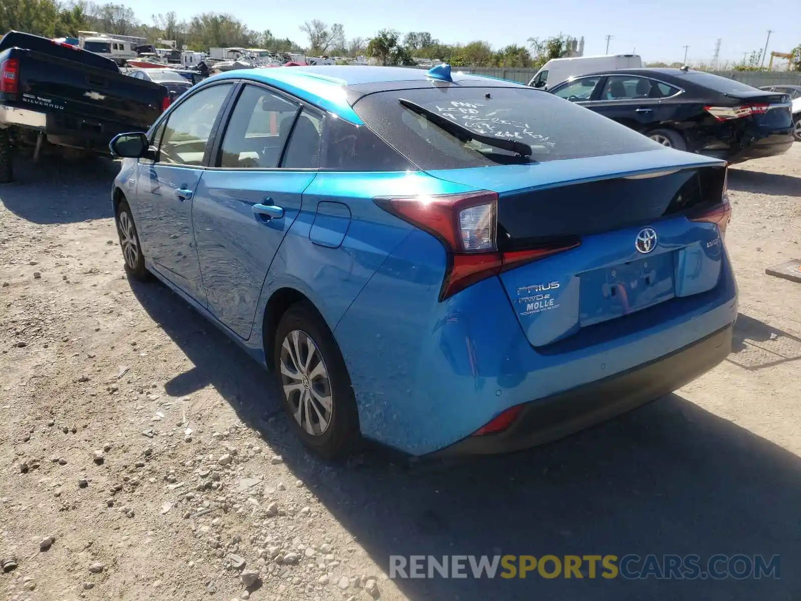 3 Фотография поврежденного автомобиля JTDL9RFU1K3007266 TOYOTA PRIUS 2019