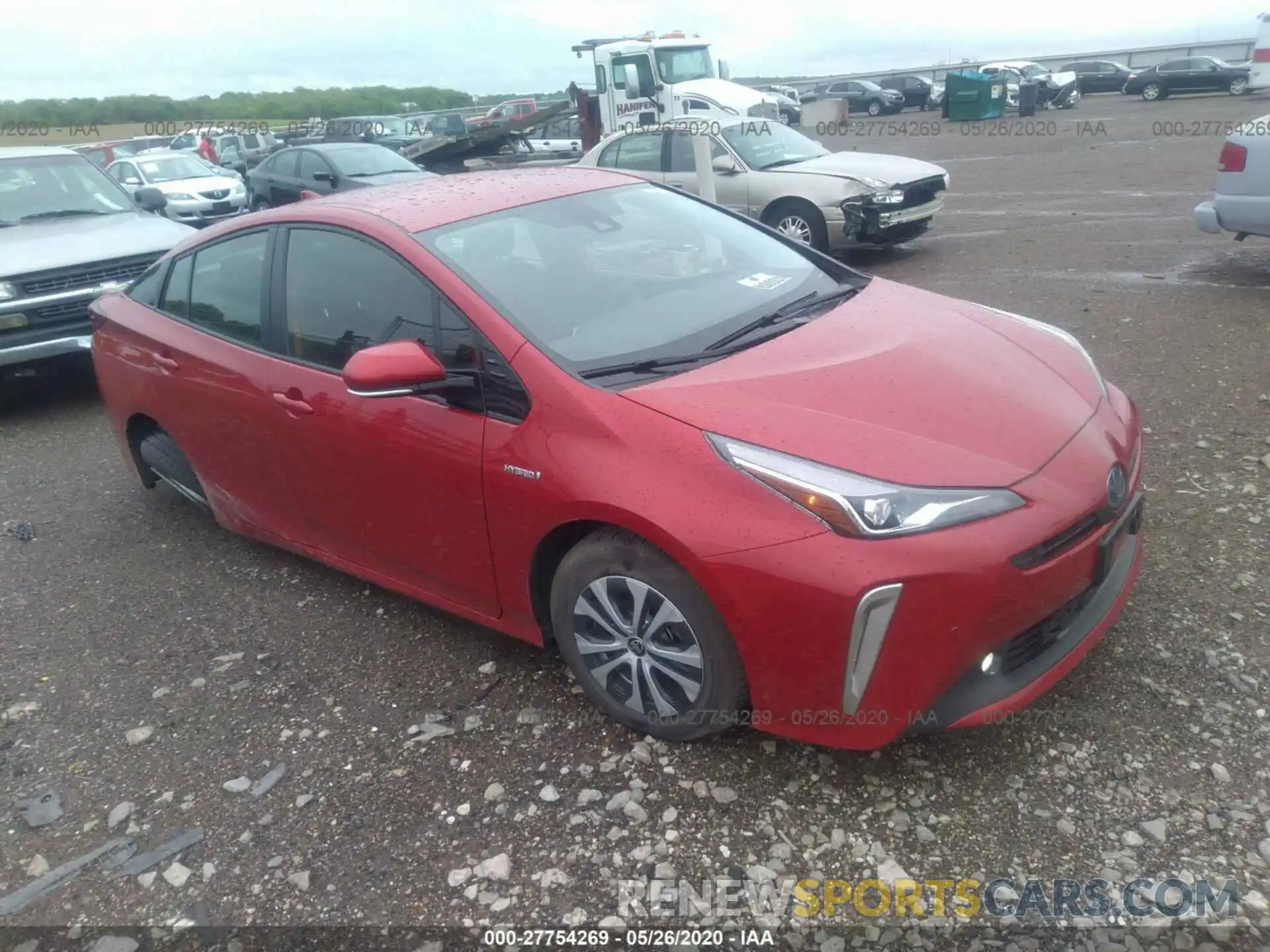 1 Photograph of a damaged car JTDL9RFU1K3008191 TOYOTA PRIUS 2019