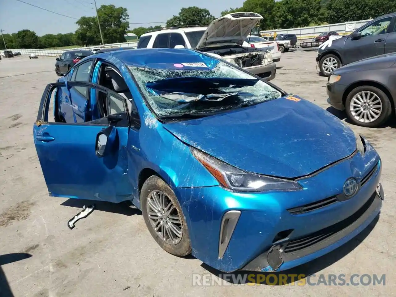 1 Photograph of a damaged car JTDL9RFU1K3012399 TOYOTA PRIUS 2019