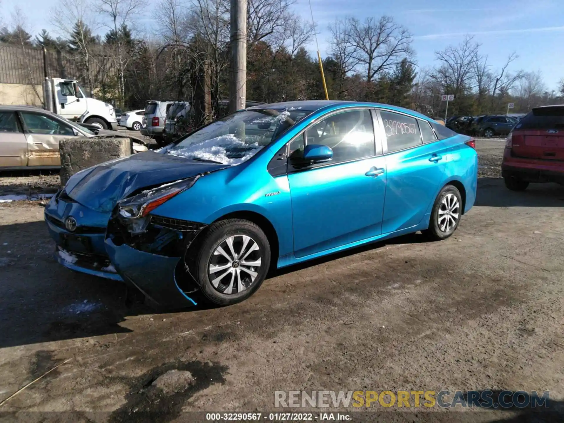 2 Photograph of a damaged car JTDL9RFU1K3013102 TOYOTA PRIUS 2019