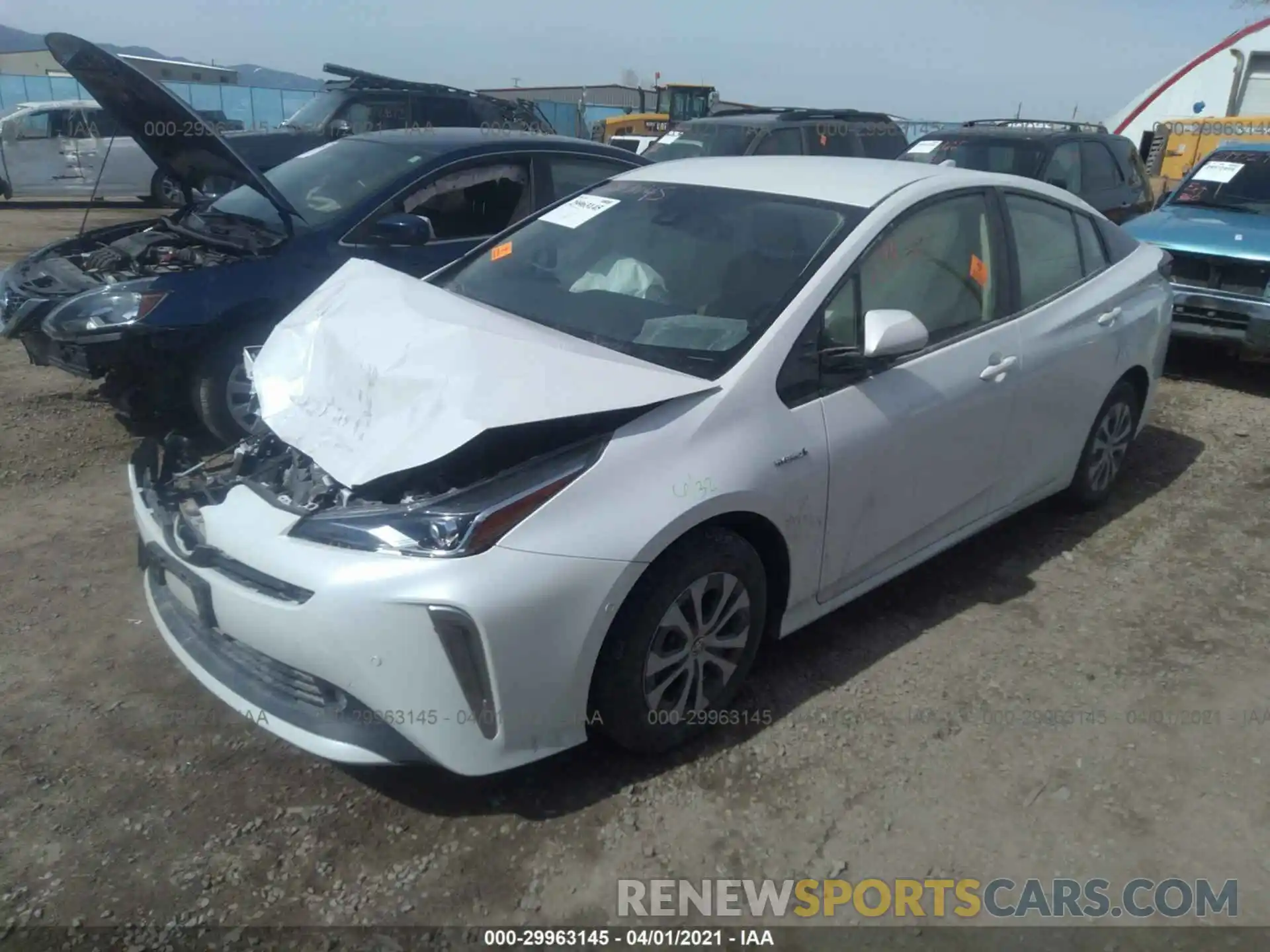 2 Photograph of a damaged car JTDL9RFU2K3001119 TOYOTA PRIUS 2019