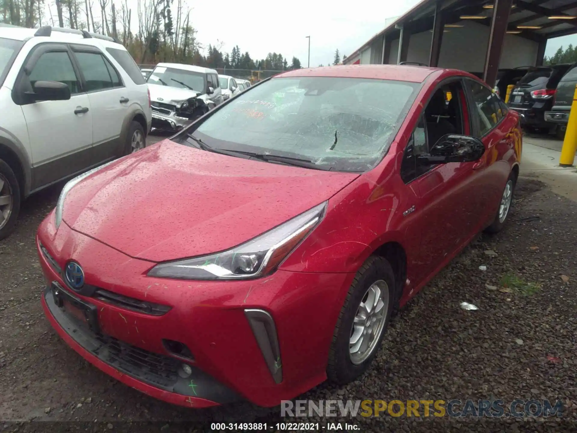 2 Photograph of a damaged car JTDL9RFU2K3002593 TOYOTA PRIUS 2019