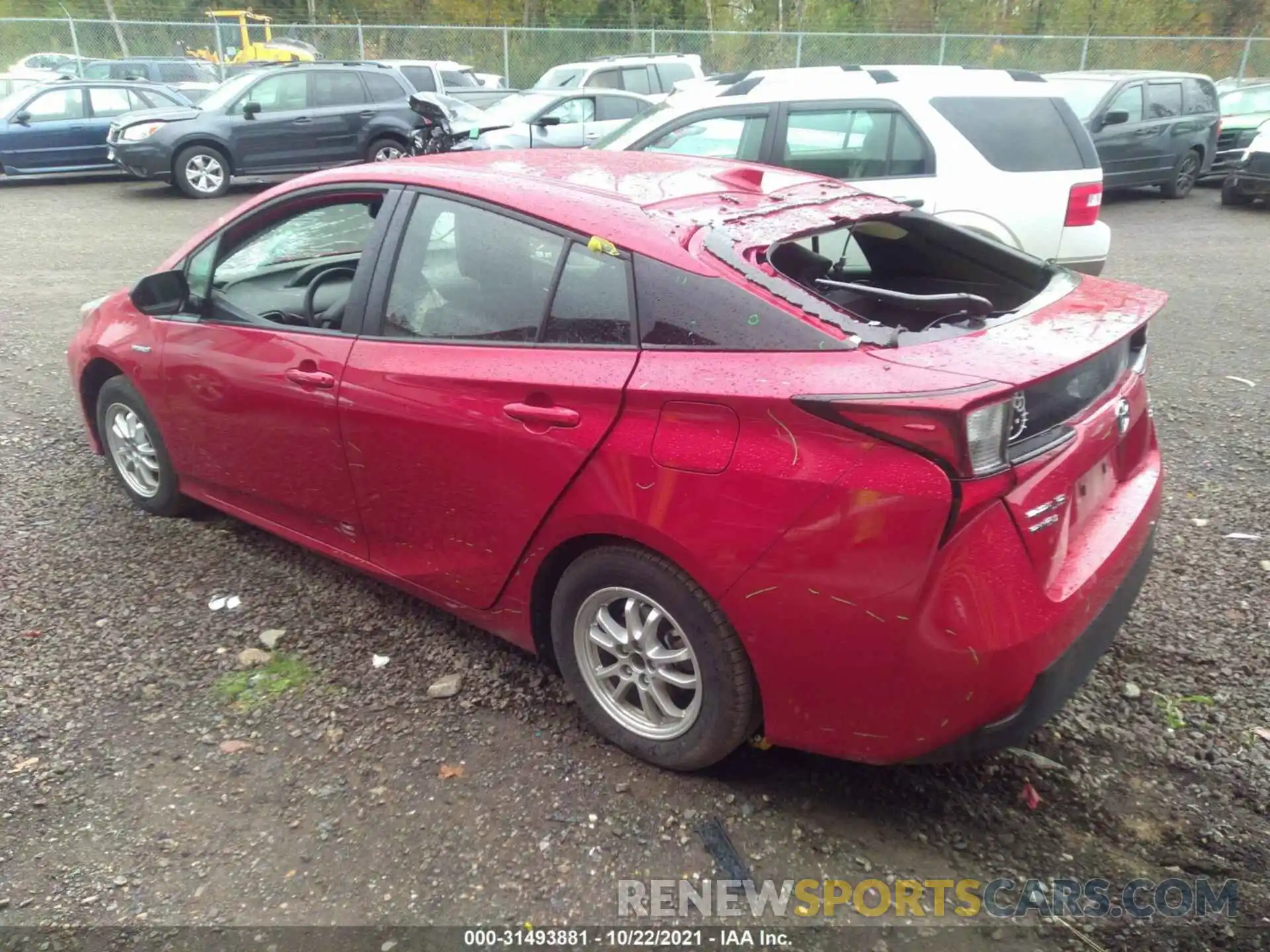 3 Фотография поврежденного автомобиля JTDL9RFU2K3002593 TOYOTA PRIUS 2019