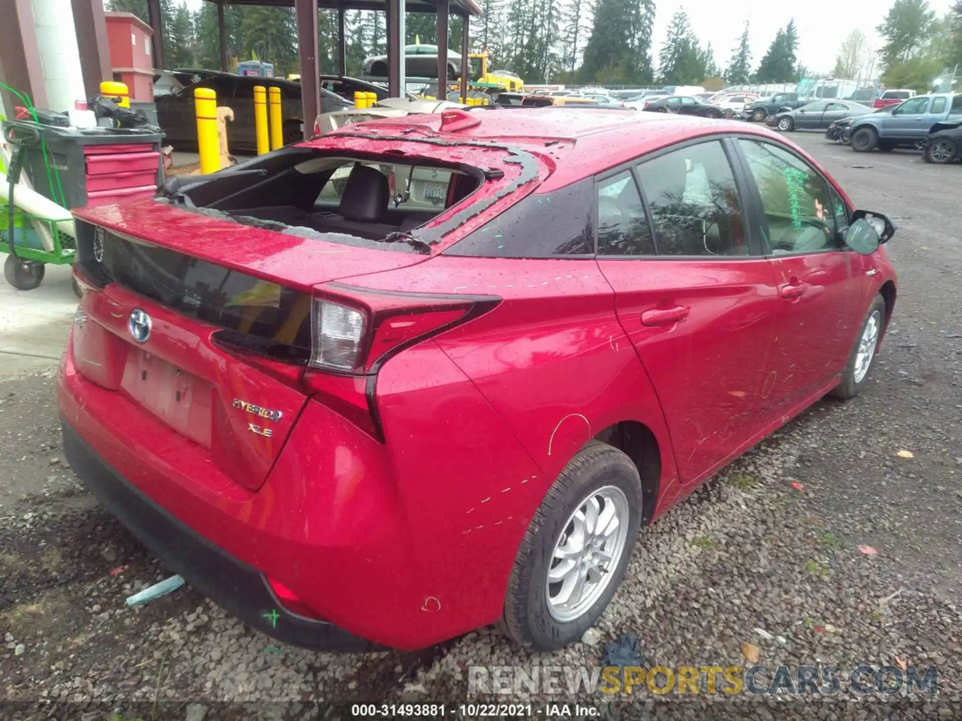 4 Фотография поврежденного автомобиля JTDL9RFU2K3002593 TOYOTA PRIUS 2019