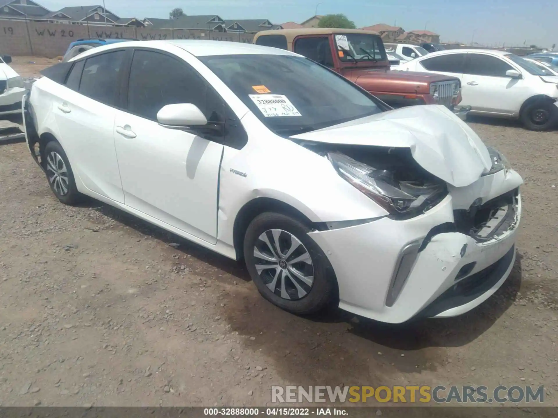 1 Photograph of a damaged car JTDL9RFU2K3003792 TOYOTA PRIUS 2019