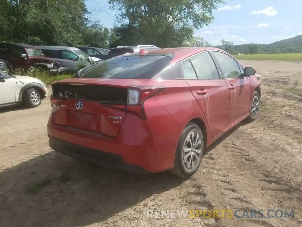 4 Фотография поврежденного автомобиля JTDL9RFU2K3006675 TOYOTA PRIUS 2019